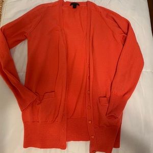 Orange Jcrew cardigan - size medium